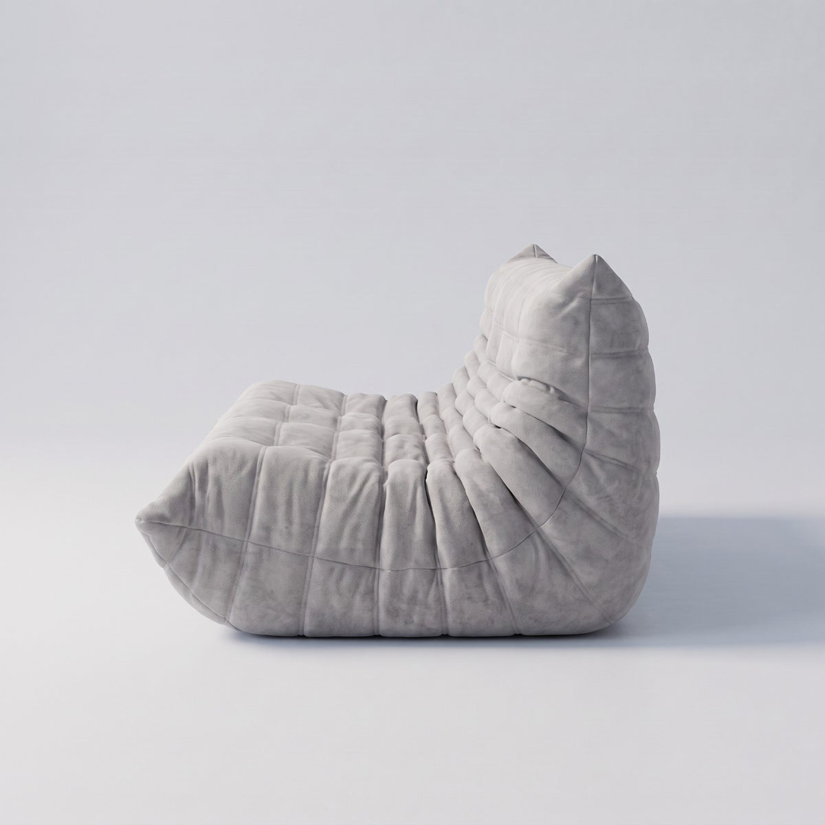 Goto — Canapé 3 places, coloris gris — vue de profil