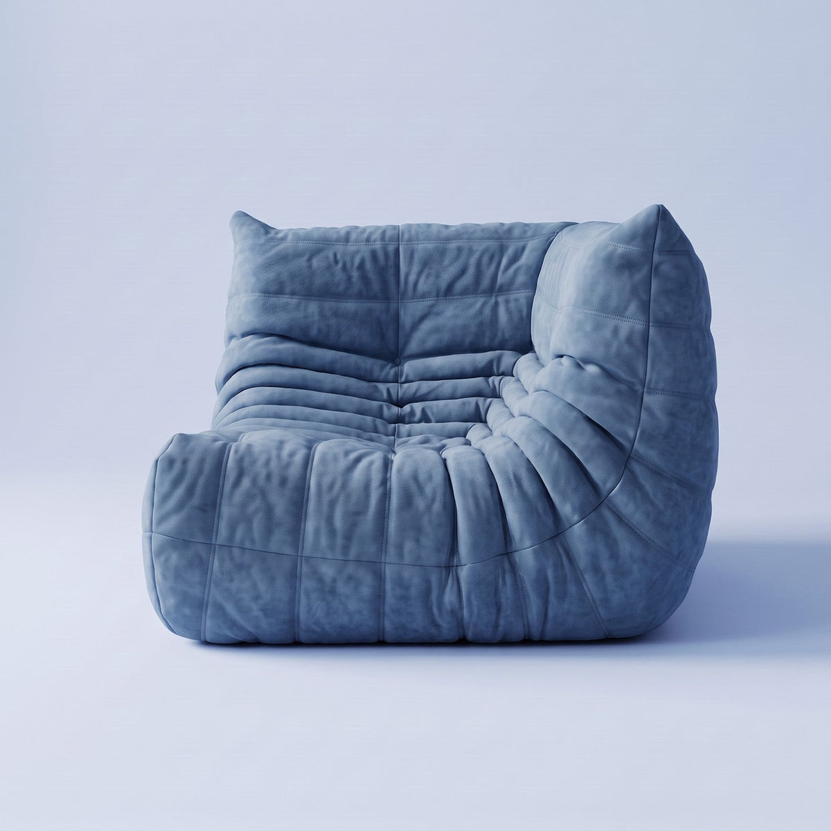 Goto — Canapé d'angle, coloris bleu — vue de profil