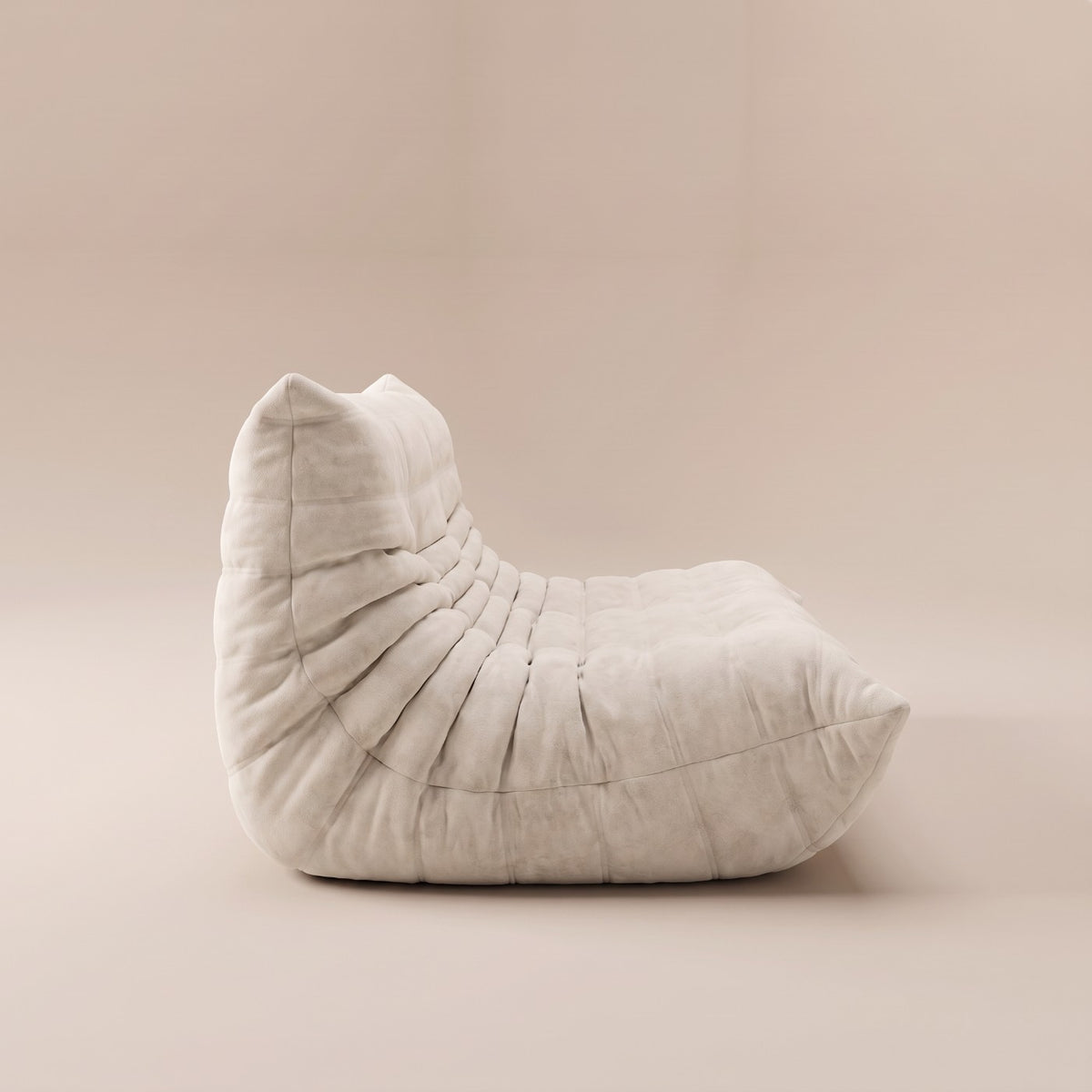Goto — Canapé 2 places, coloris blanc — vue de profil