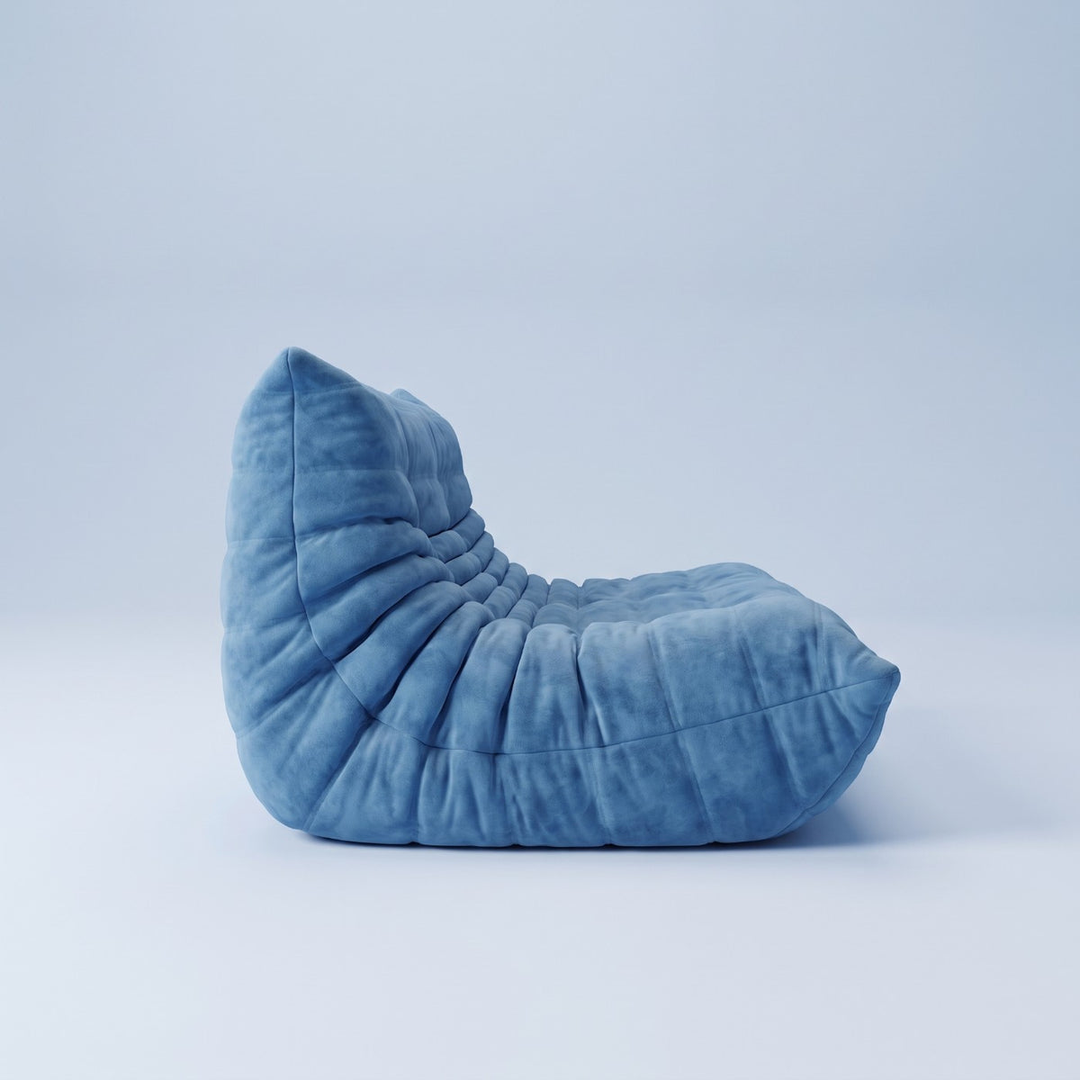Goto — Canapé 2 places, coloris bleu — vue de profil