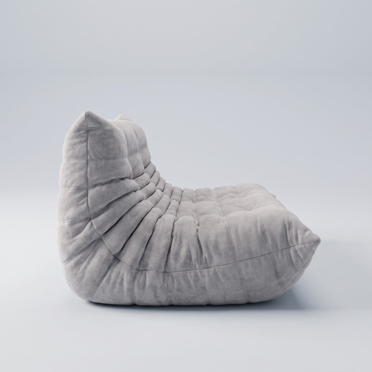Goto — Canapé 2 places, coloris gris — vue de profil