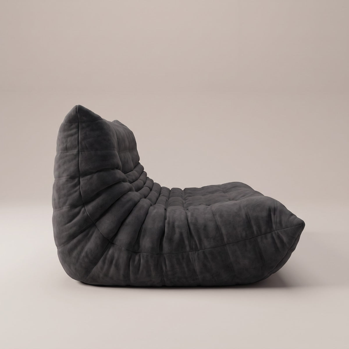 Goto — Canapé 2 places, coloris noir — vue de profil