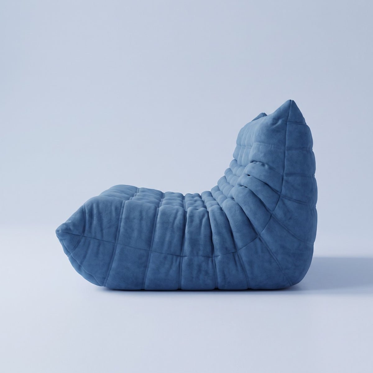 Goto — Canapé 3 places, coloris bleu — vue de profil