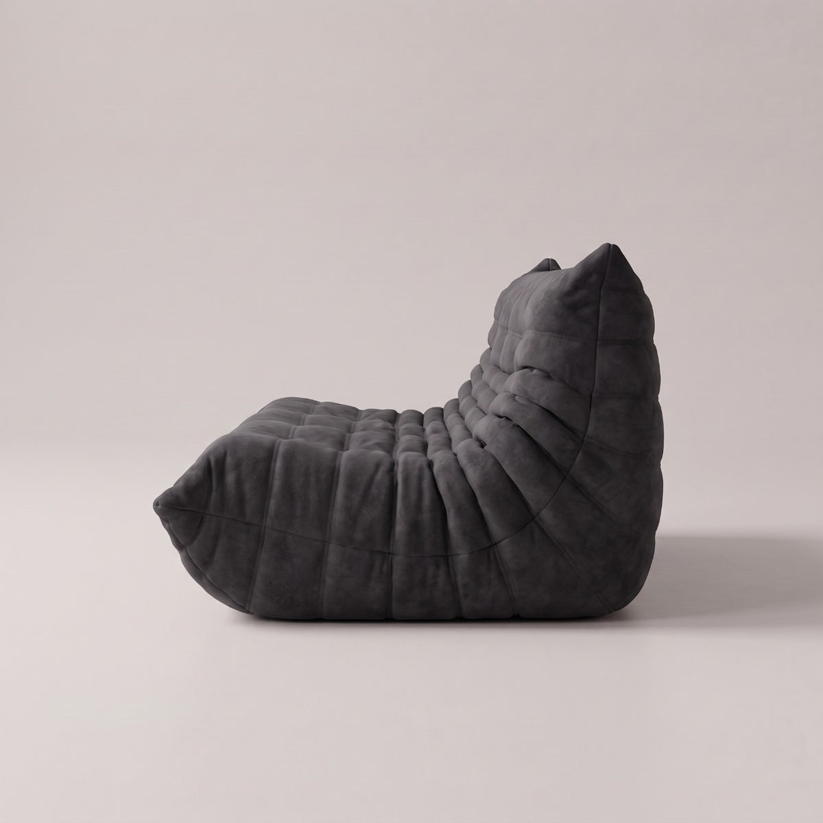 Goto — Canapé 3 places, coloris noir — vue de profil