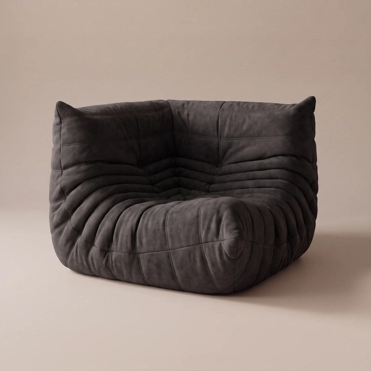Goto — Canapé d'angle, coloris noir — vue principale