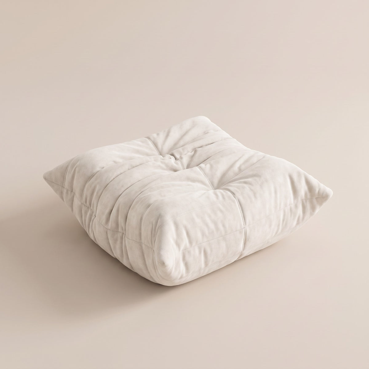 Goto — Pouf, coloris blanc — vue du dessus