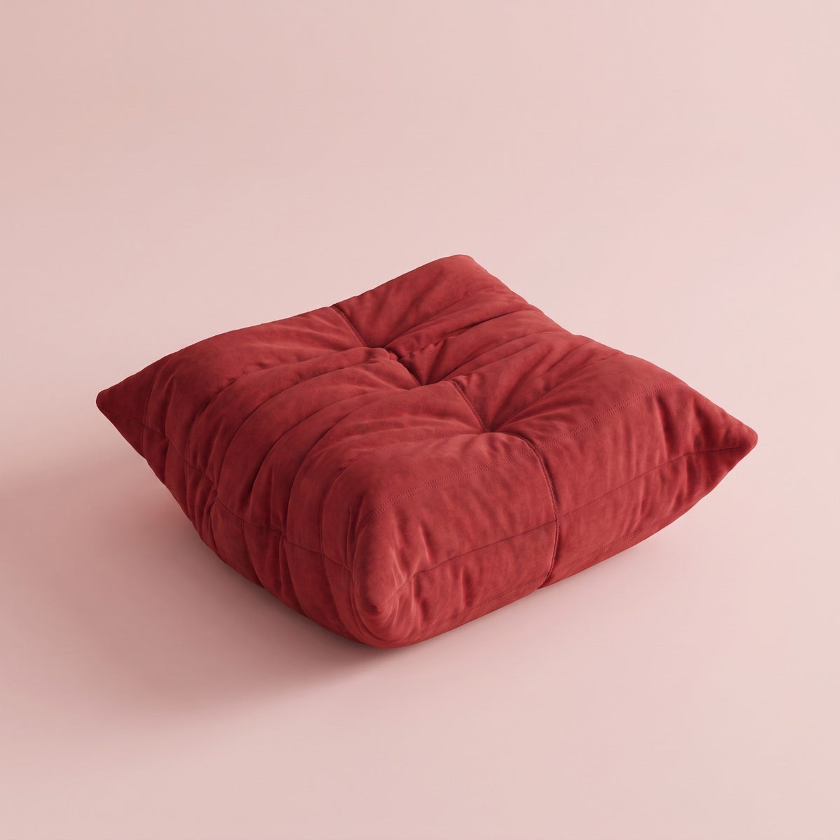 Goto — Pouf, coloris rouge — vue du dessus