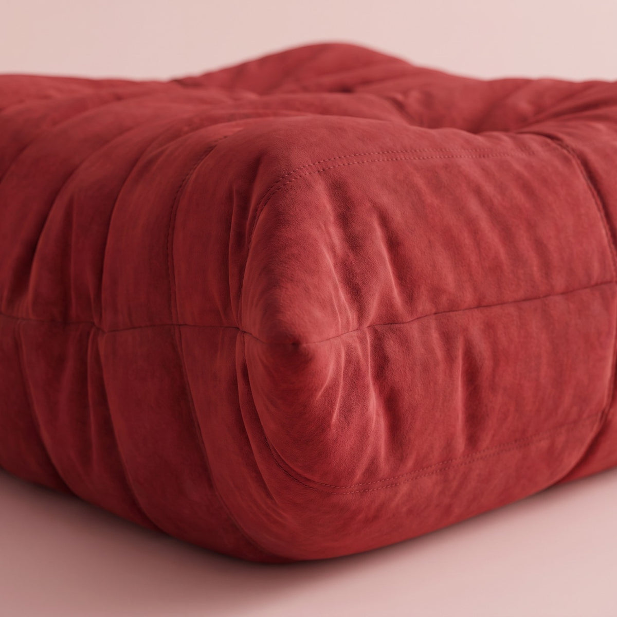 Goto — Pouf, coloris rouge — vue de détail